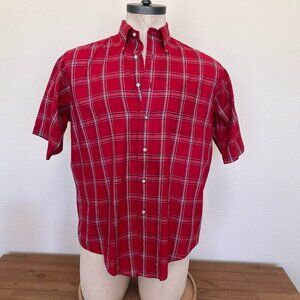 70s/80s Stuart Avis -Laguna Beach, Ca. Plaid Short Sleeve Shirt -Sero Shirtmaker